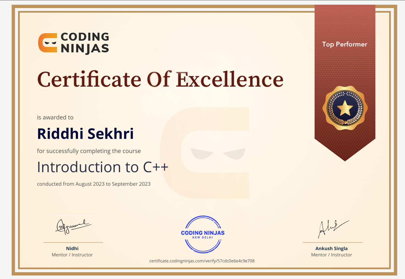 C++ Certificate